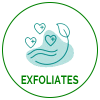 exfoliates